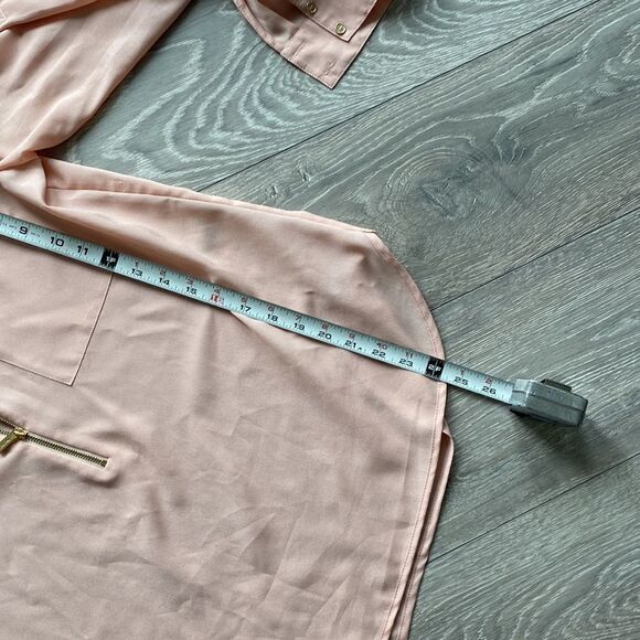 Calvin Klein Gold Zipper Blouse - Picture 10 of 10